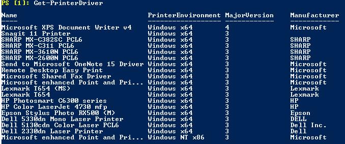 powershell get network printer serial number